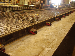 Стационарные формовочные столы для производства панелей ЖБИ