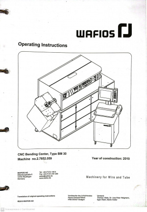 станок для гибки проволоки WAFIOS BM 30