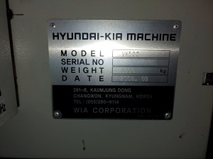 Вертикальный обрабатывавши центр HYUNDAI-KIA VX500