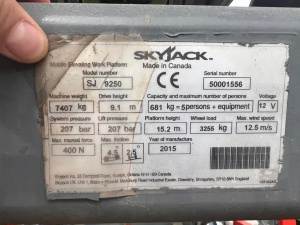 Ножничный подъемник Skyjack SJ 9250