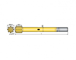 Хвостовик аналог Sandvik/Tamrock HL500, HL500 S