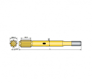 Хвостовик аналог Sandvik/Tamrock HL 700, HL 800