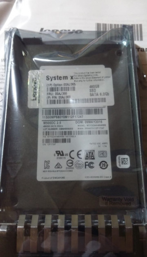 Жёсткий диск IBM/Lenovo 00AJ365 480GB 2.5" 6G HS SATA MLC Enterprise Value SSD