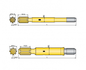 Хвостовик аналог Sandvik/Tamrock HL 1500