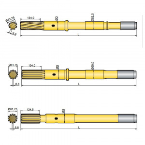 Хвостовик аналог Atlas Copco COP 2160, 2160EX, 2540EX