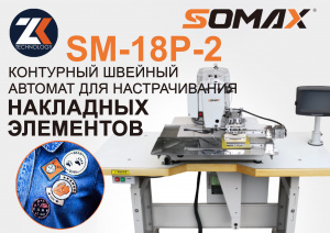 Швейный автомат по контуру с откидной лапкой SOMAX SM-18