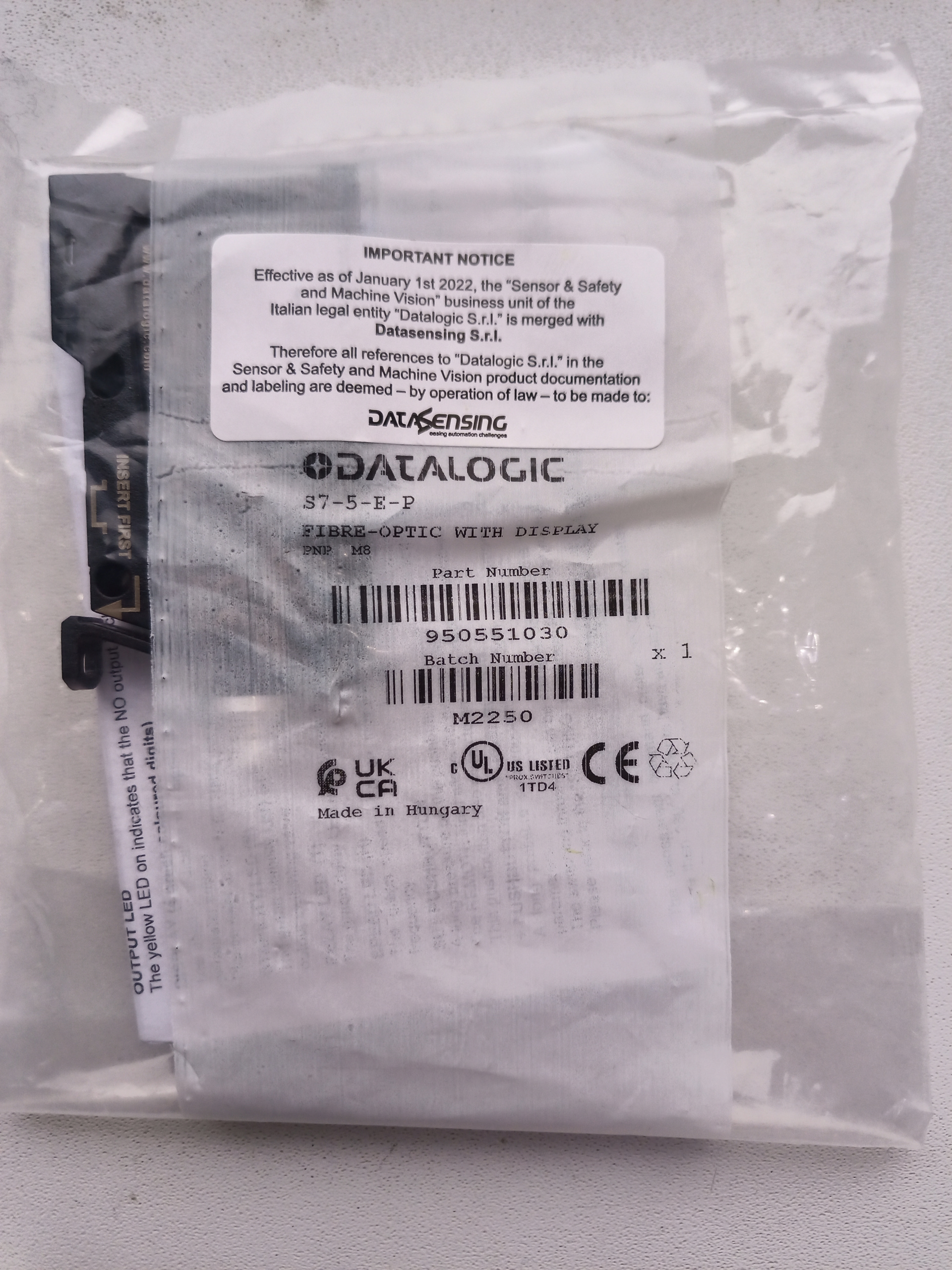 S7-5-E-P Datalogic Опто-волоконный датчик купить в Курске по цене 10 ...