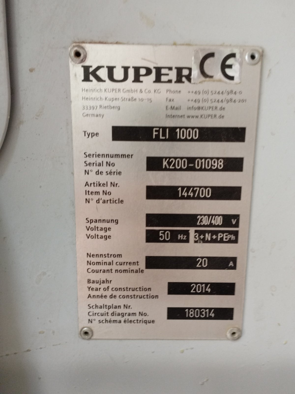 ребросклеивающий станок для склейки шпона KUPER FLI 1000