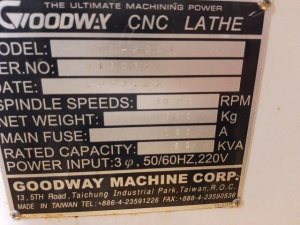 Токарный станок с ЧПУ Goodway - GTS-200X MACH-ID 7782 Производитель: Goodway Тип: GTS-200X Контроль: Fanuc 18iT-B Год выпуска: 2007