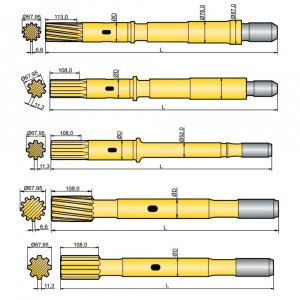 Хвостовик аналог Atlas Copco COP 4050, 4050ME, COP 4050MEX, COP 4050EX