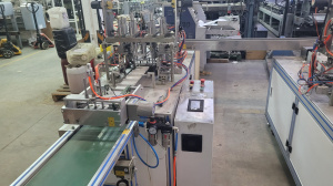 Автоматическая машина для производства одноразовых медицинских масок JNK020(1+2) FCE MASK Production(с петлями для ушей и переносицей)