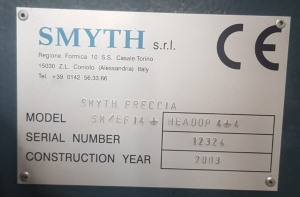 Автоматическая ниткошвейная машина с самонакладом SMYTH FRECCIA SM/EF14+HEADOP 4+4, 2003 г.в