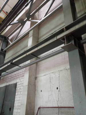 Металлоконструкции стоек для кюбеля технологической линии KUBAT адресной подачи бетона