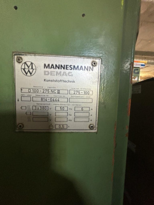 ✅ Термопластавтомат Mannesmann Demag D100-275 NC ✅