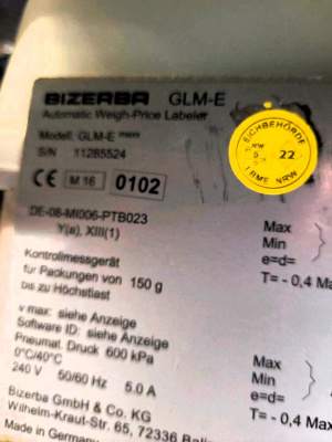 Этикетировочная станция Bizerba GLM Emaxx 40