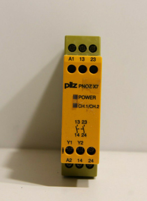 PNOZ X7 24VACDC Реле безопасности 1-канальное