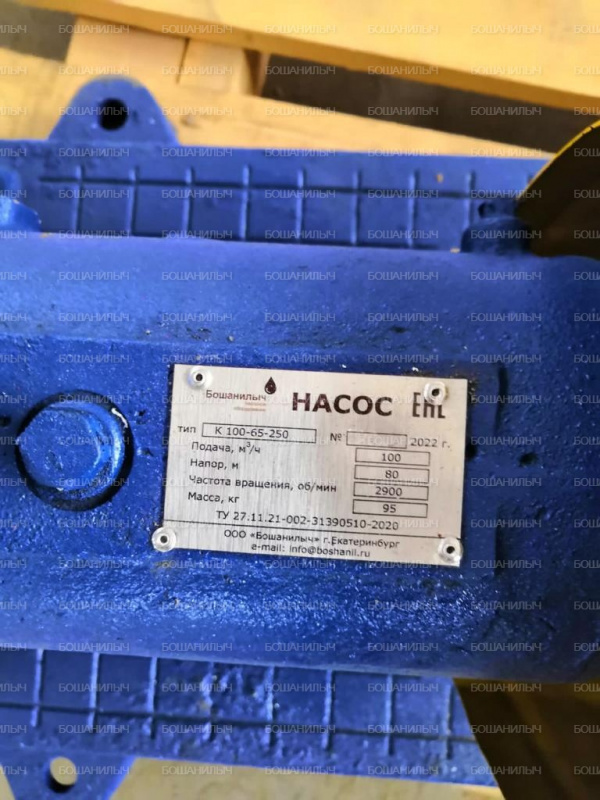 Kонcольный нacоc 1К 100-65-250 для воды