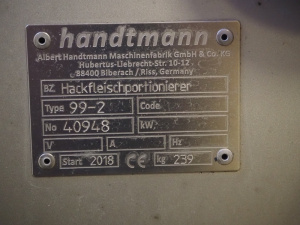 Вакуумный шприц Handtmann VF 628 с порционером GMD 99-2