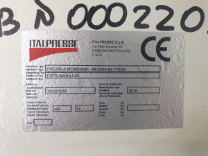 Пресс мембранный мод. Estrema - Italpresse