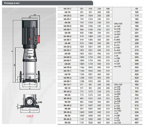 Вертикальный центробежный насос Fancy CDL 90-60-2