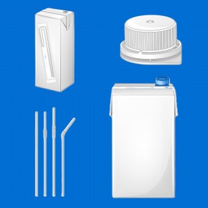Многослойный материал и комплектующие (трубочки, крышки) для изготовления упаковки типа «-Брик»