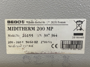 Муфельная печь BEGO Miditherm 200 MP
