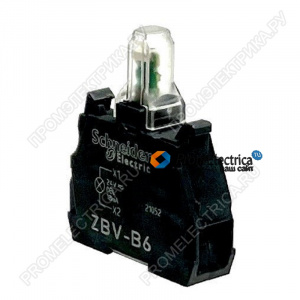ZBV-B6 светодиодный блок, питание 24 Вольта, винтовое крепление, синий, Schneider Electric