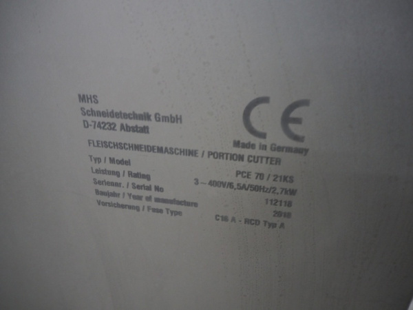 Слайсер MHS Schneidetechnik GmbH PCE 70/21KS