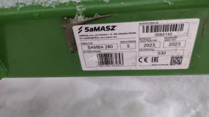Косилка дисковая навесная Samba Косилка дисковая навесная Samba, 2023, Идентификационный номер: SAMBA 280, принадлежащего Продавцу на праве