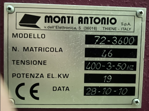 Каландровый термопресс Monti Antonio 72-3600