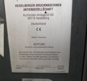 Офсетная печатная машина Heidelberg PM52-4 +Laco