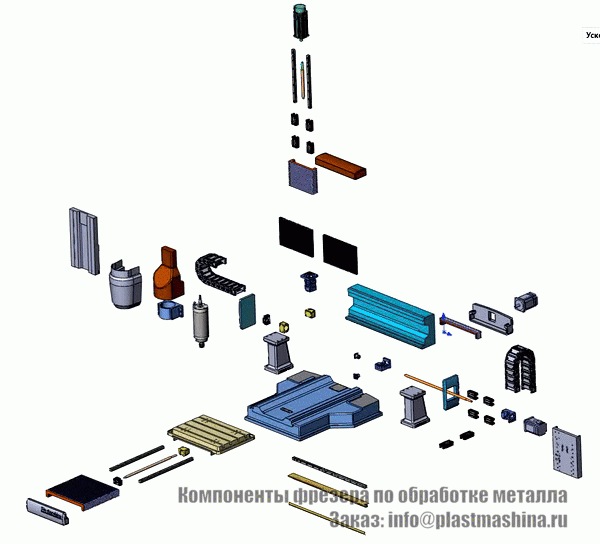 Рамы чугунные для сборки ЧПУ фрезеров по металлам