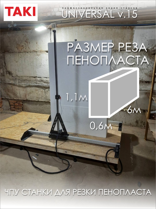 Купить станок для чпу резки термопанелей. (1150х700х4000мм) Пенопласта, поролона и вспененных материалов. Фасадный декор