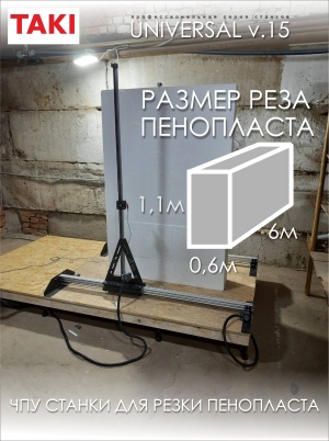 Купить станок для чпу резки термопанелей. (1150х700х4000мм) Пенопласта, поролона и вспененных материалов. Фасадный декор