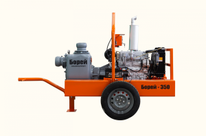 Борей-350 (Диз.установка 4ц, 37л.с., 1800 об., 350м3/час, 28 м.в.с., абр.10%, т.ч. 76мм)