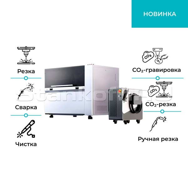 Лазерный комплекс сварки + чистки + резки по металлам и неметаллам 6 в 1 GW-M3