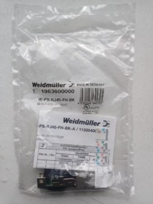 IE-PS-RJ45-FH-BK Разъем разборный металлический 1963600000 Weidmuller
