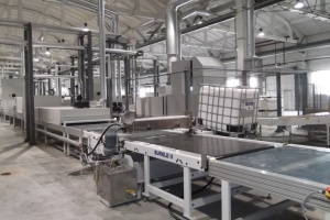 Оборудование по покраске плитного материала производства фирм BURKLE и VENJAKOB