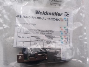 IE-PS-RJ45-FH-BK Разъем разборный металлический 1963600000 Weidmuller