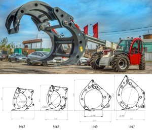 Лесозахват для телескопического погрузчика Heli