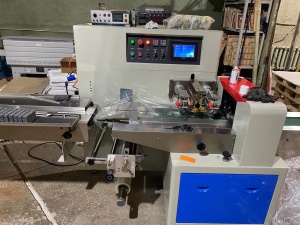 Горизонтальная упаковочная машина флоупак Prostor 450X с нижней подачей пленки