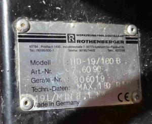 Гидродинамическая машина Rothenberger HD 19/180 B