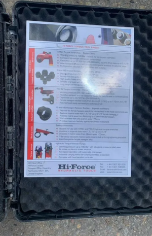Кассетный гидравлический ключ Hi-force twh120n