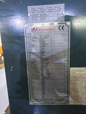 Листогибочный пресс Durma AD-R 30100 с ЧПУ (100 тонн)