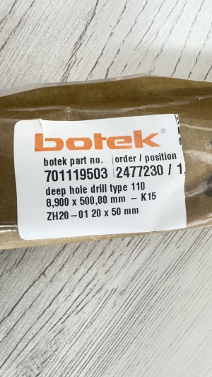 СВЕРЛА ДЛЯ ГЛУБОКОГО СВЕРЛЕНИЯ L 500 D8,9/9,1/9,2 BOTEK