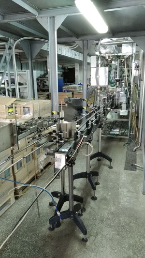 Линия фасовки газированных напитков формат 0,5-1,5 литра ПЭТ в хорошем рабочем состоянии (без упаковщика)