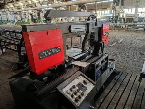 Полуавтоматический ленточнопильный станок по металлу MetMachine LSZ4040-N000T0 с поворотной рамой, 2024 г.в