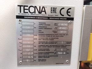 машина для контактной сварки tecna 2102|380