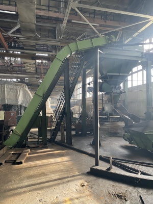 Линия по передаче и хранению стружки (сыпучих материалов): транспортеры, конвейеры, бункеры, дозаторы