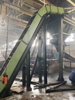 Линия по передаче и хранению стружки (сыпучих материалов): транспортеры, конвейеры, бункеры, дозаторы